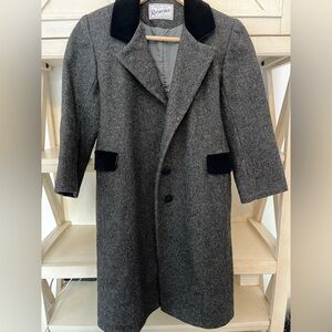Rothschild Girls Charcoal Wool Coat VTG